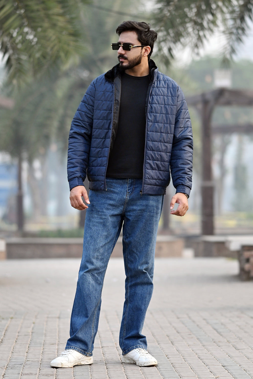 AERIS-SHELL PUFFER JACKET (FULL SLEEVES JACKET) - ASTRAL NAVY