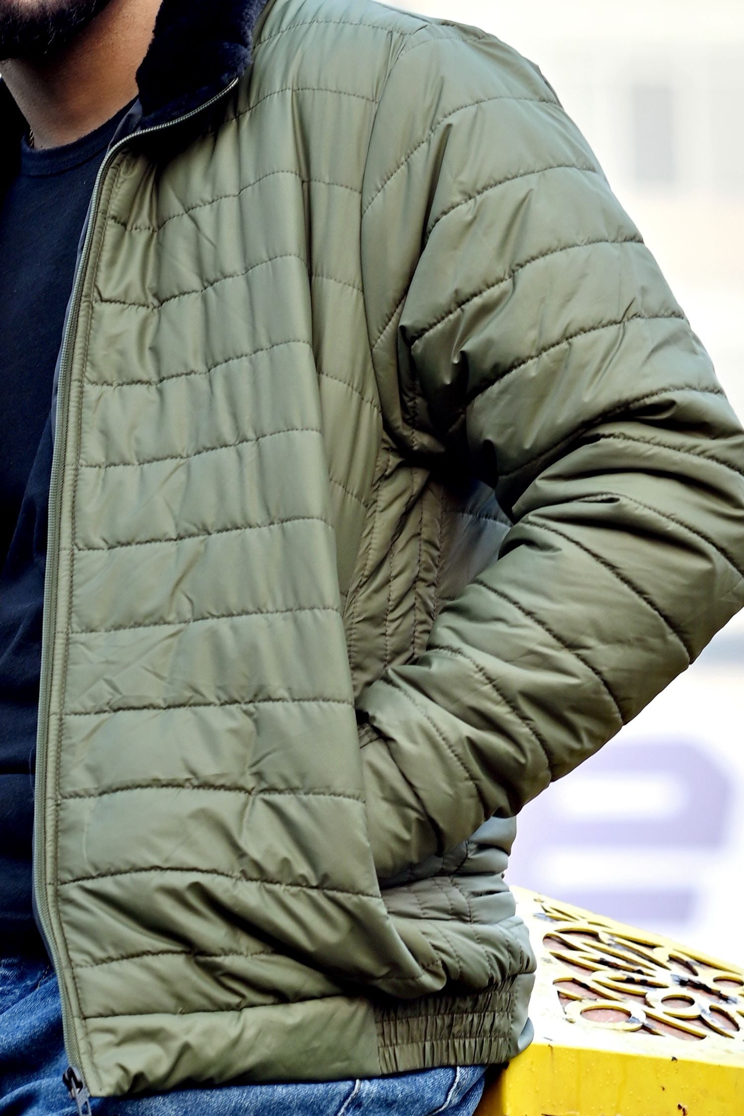 AERIS-SHELL PUFFER JACKET (FULL SLEEVES JACKET) - OLIVE DRAB