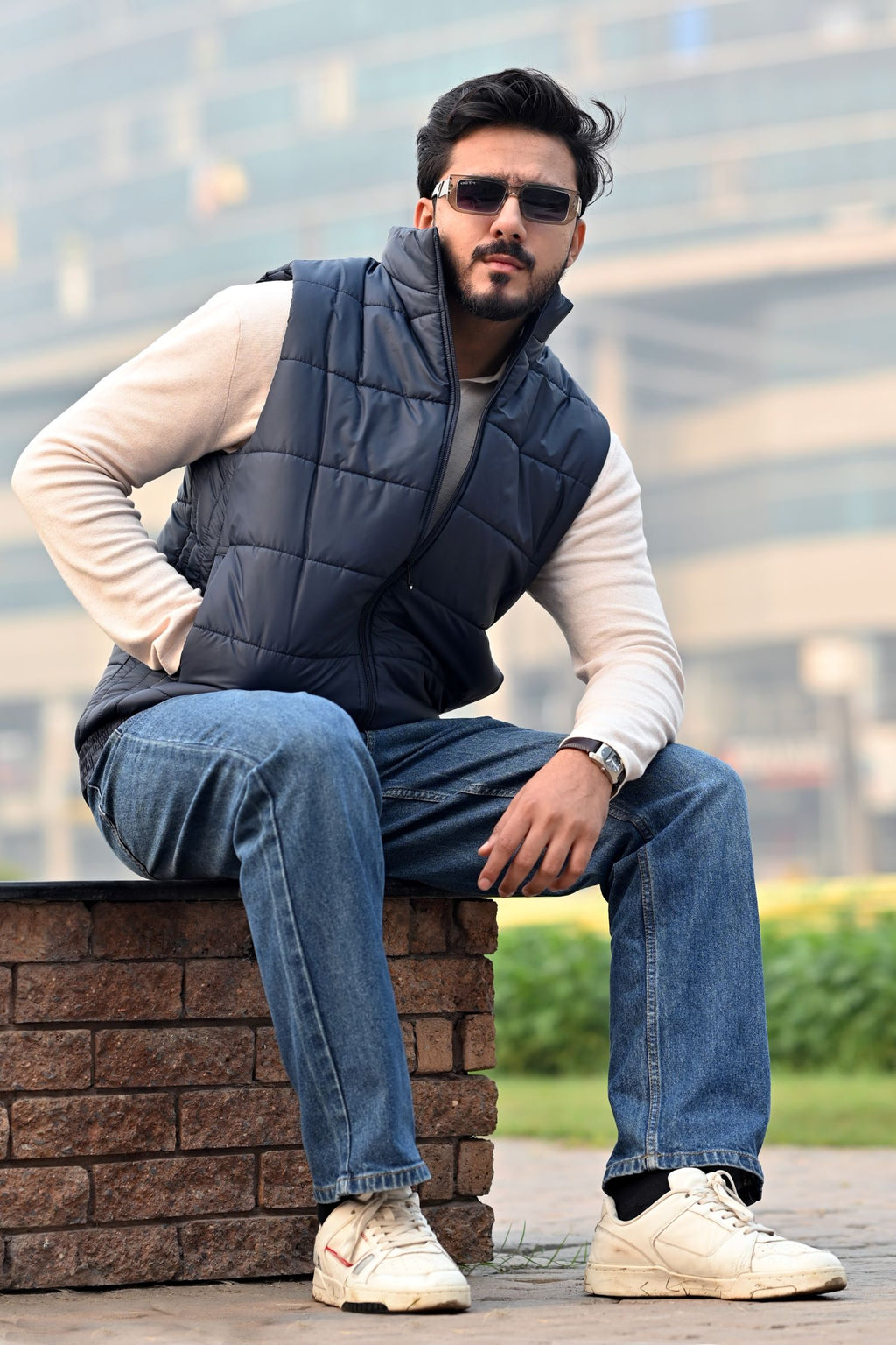 ARCTIC CORE PUFFER JACKET (SLEEVELESS JACKET) - BLUE