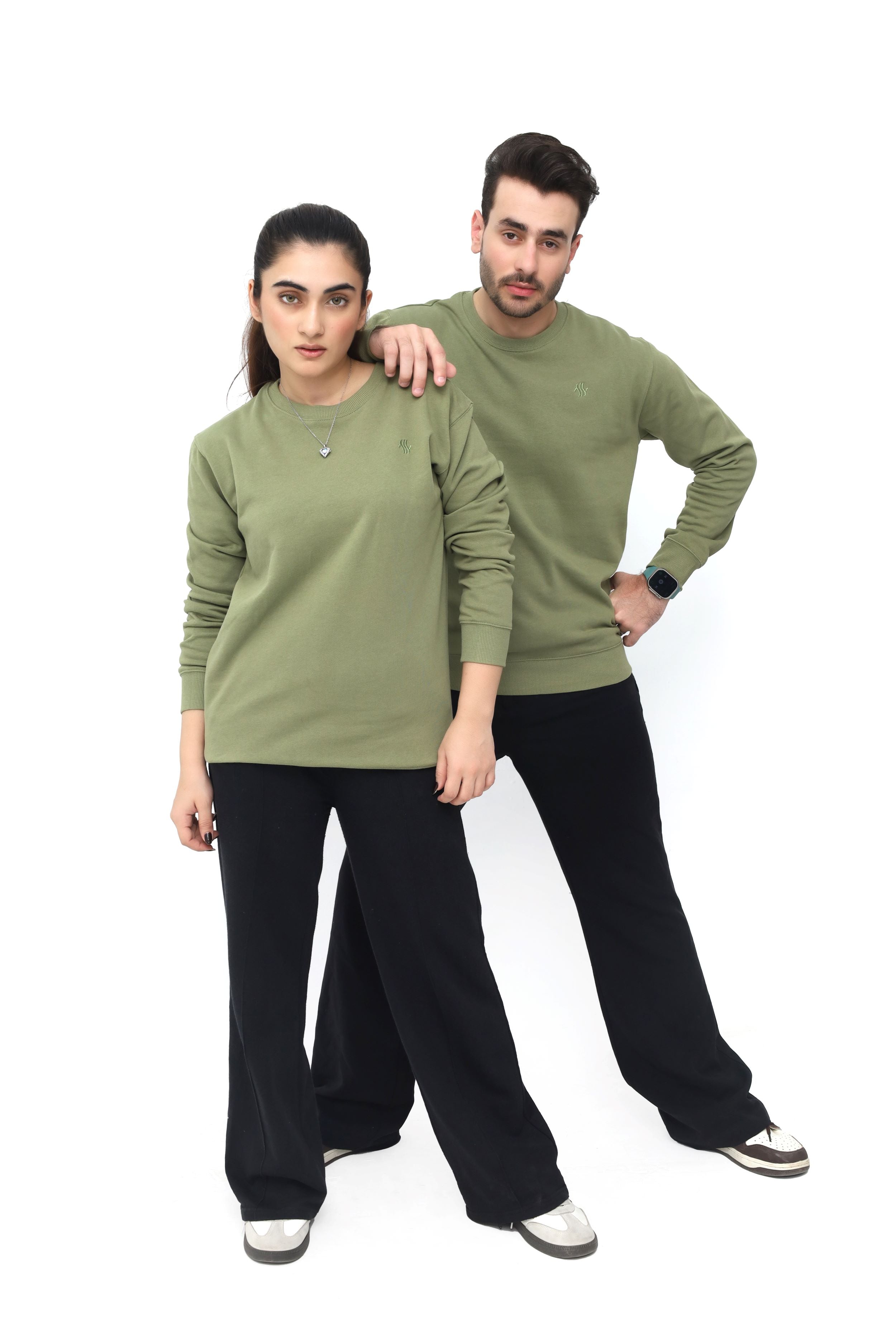 Velin Warm SWEATSHIRT -EARTH SAGE GREEN COLOUR