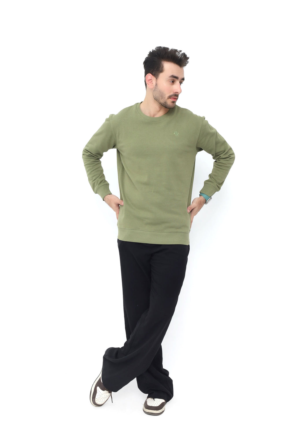 Velin Warm SWEATSHIRT -EARTH SAGE GREEN COLOUR