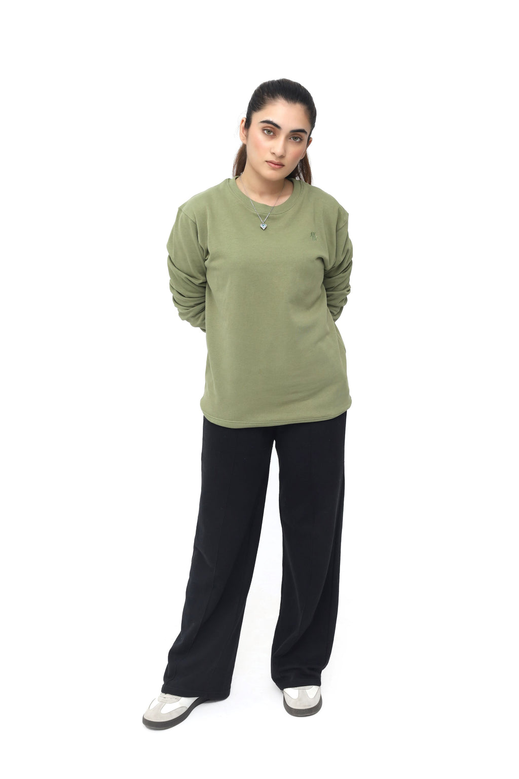 Velin Warm SWEATSHIRT -EARTH SAGE GREEN COLOUR