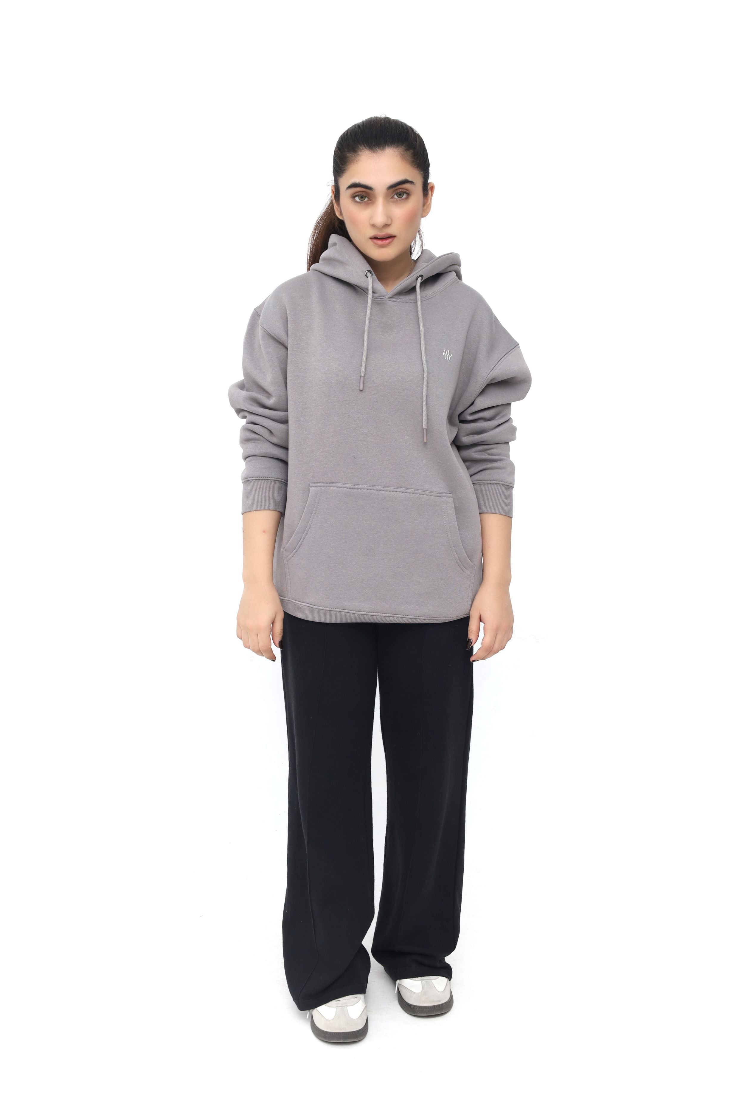 ELYSIAN KANGAROO HOODIE - CHARCOAL MIST COLOUR