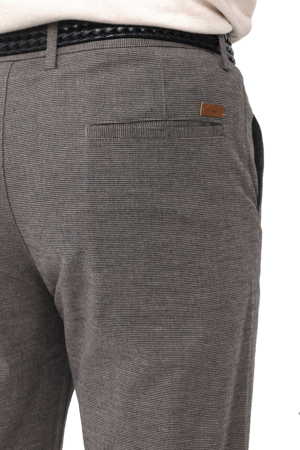 CORE-FLEX COTTON JEANS - MICRO CHECK GREY