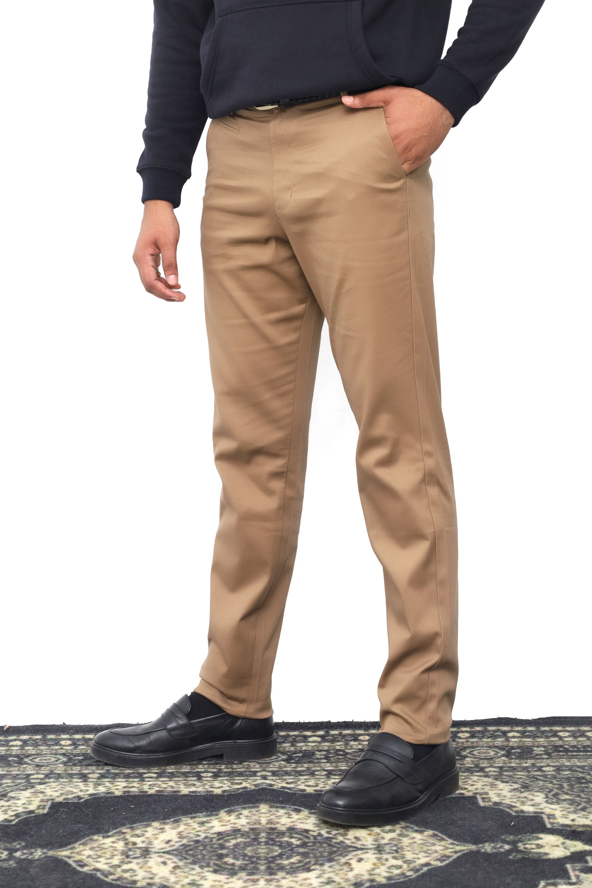 CORE-FLEX COTTON JEANS - Natural beige colour